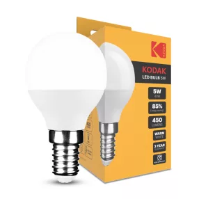   KODAK Max LED Izzó Globe Mini G45 5W E14 270° 2700K (450 lumen)