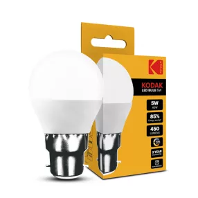   KODAK Max LED Izzó Globe Mini G45 5W B22 270° 4000K (450 lumen)