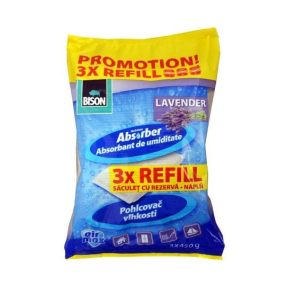 BISON Páramentesítő Utántöltő Tasak Levendula, 3x450g