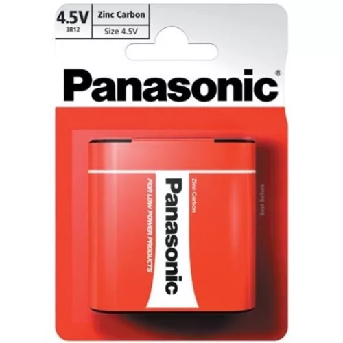 Panasonic Zinc Féltartós Lapos Elem 4.5V (3R12RZ/1BP) B1