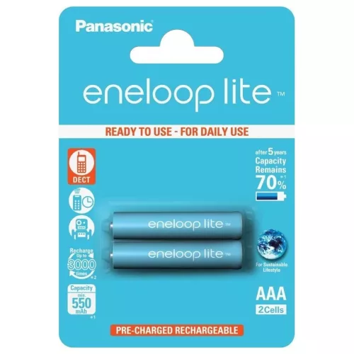 Panasonic Eneloop Lite Akkumulátor Mikro 550mAh AAA B2