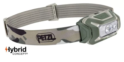 Petzl Fejlámpa Aria 1 RGB (3x AAA - tartozék) (350 lumen) Desert