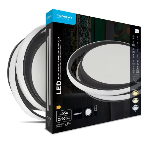 Modee Mennyezeti LED Lámpa CLC1 55W 3CCT 515x475x67mm +rem (2700 lumen) ERP