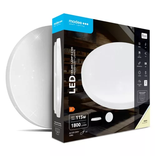 Modee Mennyezeti LED Lámpa 18W 4000K D260x55mm S-C105 Csillagos (1800 lumen) ERP