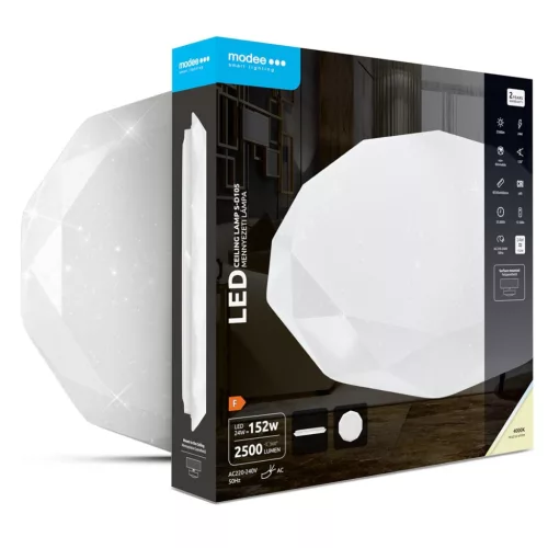 Modee Mennyezeti LED Lámpa 24W 4000K D330x60mm S-D105 Csillagos (2500 lumen) ERP