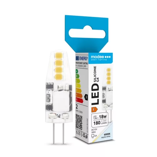 Modee Lighting LED Izzó G4 Silicon DC 12V 1,8W 6000K (180 lumen) ERP