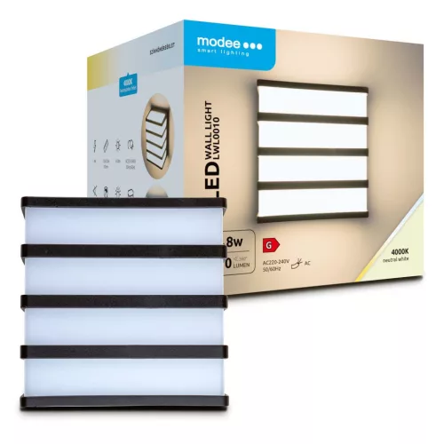 Modee LED Fali Lámpa (LWL0010) 8W IP65 120x120x92mm 4000K (610 lumen)