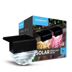   Modee Lighting LED Szolár Napelemes Fali Lámpa WS109 RGB (2db/doboz)