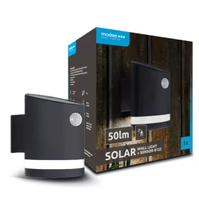   Modee Lighting LED Szolár Napelemes Fali Lámpa WS122 + sensor (50 lumen)