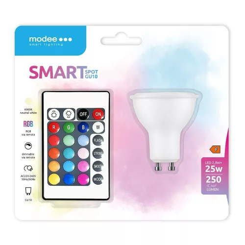 Modee LED Smart (Remote) GU10 (spot) 2,9W 110° RGB+4000K (250 lumen)