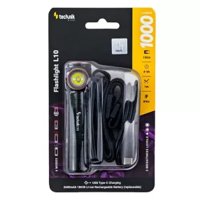   Technik Fejlámpa L10 (+1x18650 2600mAh) SST25 + USB-C (1000 lumen)