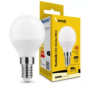   Technik LED Izzó Globe Mini G45 4,9W E14 360° 4000K (470 lumen) ERP