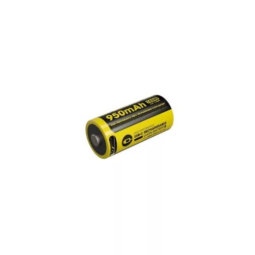 Nitecore Kellék Akkumulátor 16340 RCR123 NL169R USB-C tölthető 950mAh 3,6V B1