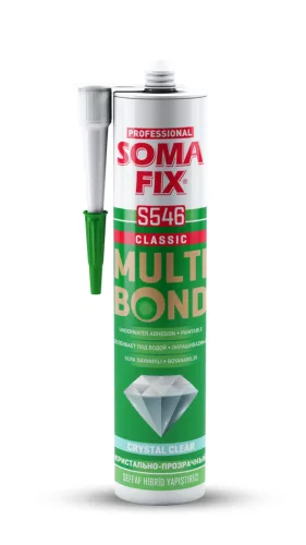 SomaFix Professional S546 hibrid általános ragasztó - MULTIBOND CRYSTAL CLEAR