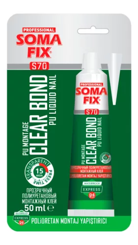 SomaFix Professional S70 PU ragasztó - CLEAR BOND