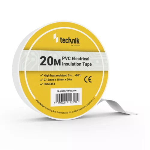 Technik - Szigetelőszalag 0,13mm x 18mm x 20m Fehér
