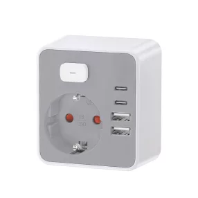   Technik Professional WG Elosztó Fali 1 utas + 2 x USB-C + 2 x USB-A + kapcsoló