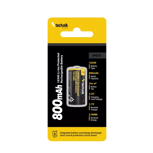 Technik Akkumulátor 16340 RCR123 TR1680 800mAh 3,7V B1