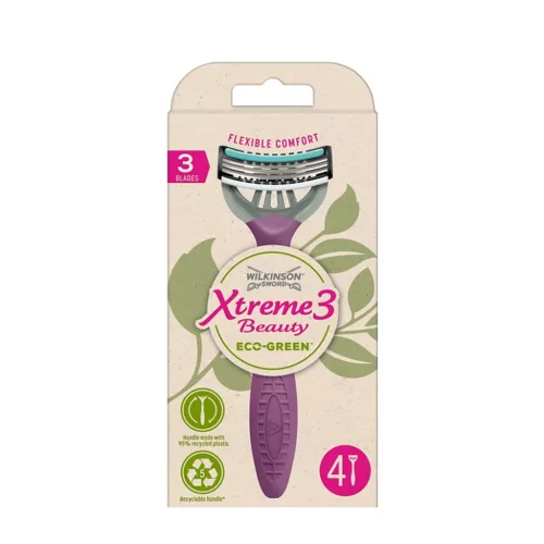 Wilkinson Xtreme 3 Beauty ECO Green eldobható borotva Női B4